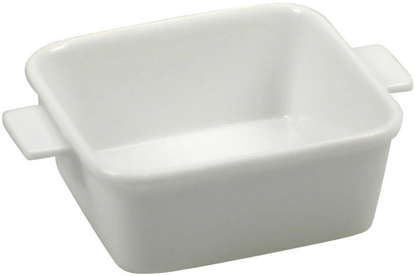 Coupelle carreé blanche porcelaine -9x9x4,6cmh